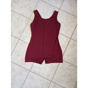 Burgundy Stretch Jumpsuit Romper One Piece